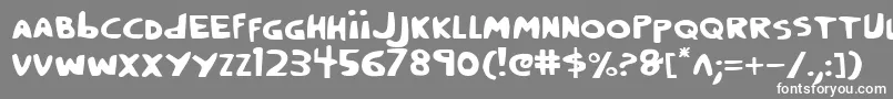 フォントCrappity – 灰色の背景に白い文字