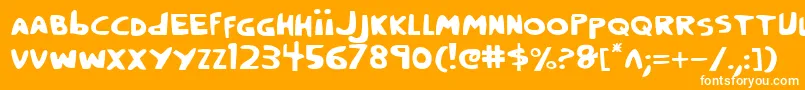Crappity-fontti – valkoiset fontit oranssilla taustalla