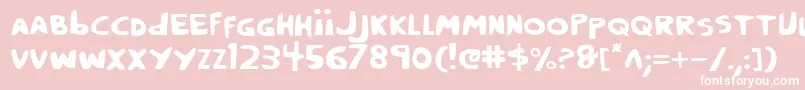 フォントCrappity – ピンクの背景に白い文字