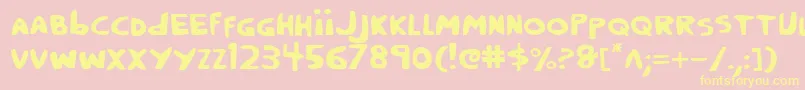 Crappity Font – Yellow Fonts on Pink Background