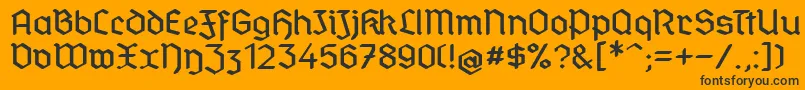 StandardGraf Font – Black Fonts on Orange Background