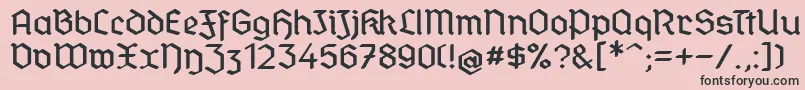 StandardGraf Font – Black Fonts on Pink Background