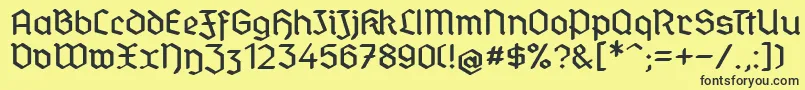 StandardGraf Font – Black Fonts on Yellow Background