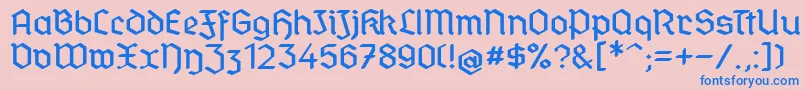 StandardGraf Font – Blue Fonts on Pink Background