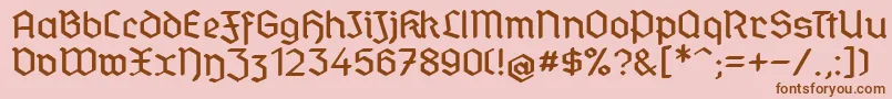 StandardGraf Font – Brown Fonts on Pink Background