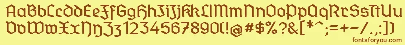 StandardGraf Font – Brown Fonts on Yellow Background