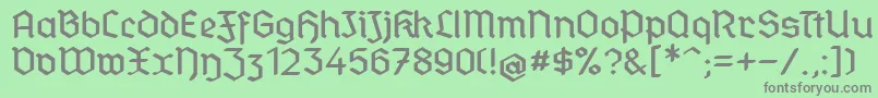 StandardGraf Font – Gray Fonts on Green Background