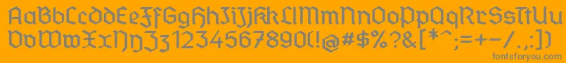 StandardGraf Font – Gray Fonts on Orange Background