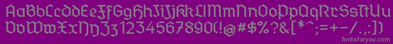 StandardGraf Font – Gray Fonts on Purple Background