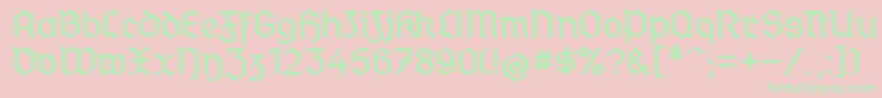 StandardGraf Font – Green Fonts on Pink Background