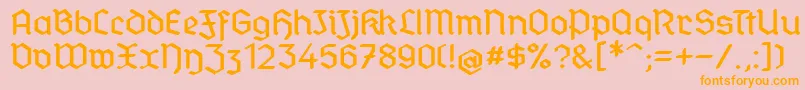 StandardGraf Font – Orange Fonts on Pink Background