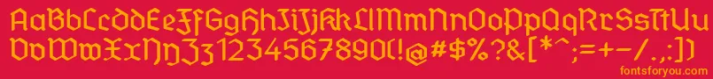 StandardGraf Font – Orange Fonts on Red Background