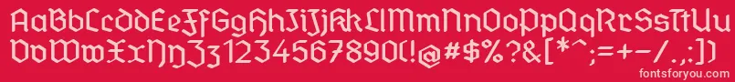 StandardGraf Font – Pink Fonts on Red Background