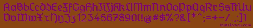 StandardGraf Font – Purple Fonts on Brown Background