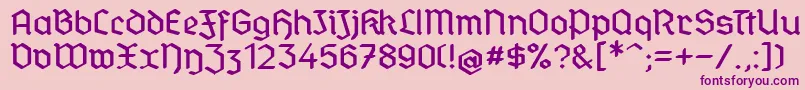 StandardGraf Font – Purple Fonts on Pink Background