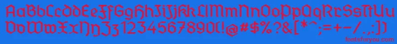 StandardGraf Font – Red Fonts on Blue Background