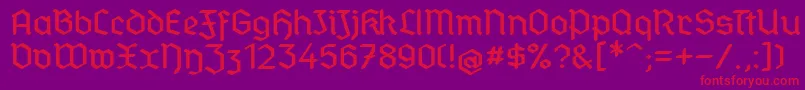 StandardGraf Font – Red Fonts on Purple Background