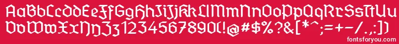 StandardGraf Font – White Fonts on Red Background