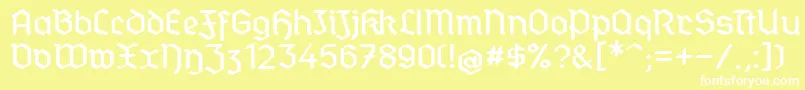 StandardGraf Font – White Fonts on Yellow Background