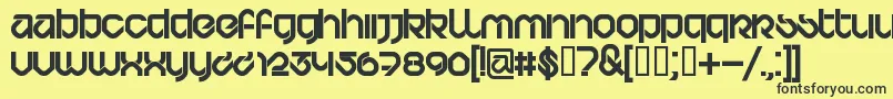 Bdbardus Font – Black Fonts on Yellow Background