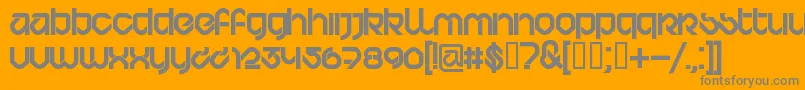 フォントBdbardus – オレンジの背景に灰色の文字