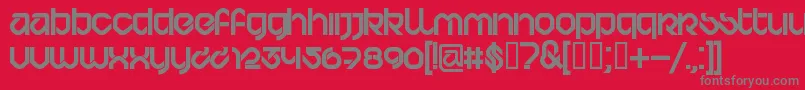 Bdbardus Font – Gray Fonts on Red Background