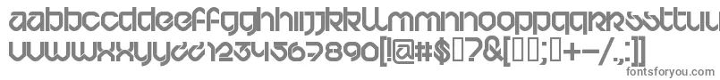 フォントBdbardus – 白い背景に灰色の文字