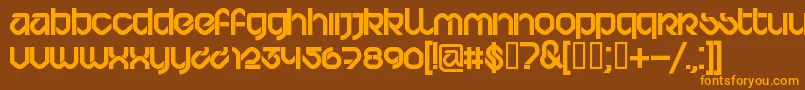 Bdbardus Font – Orange Fonts on Brown Background