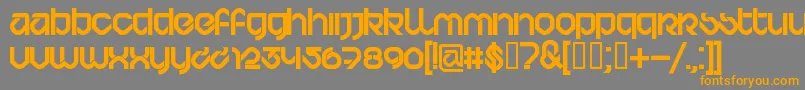 Bdbardus Font – Orange Fonts on Gray Background