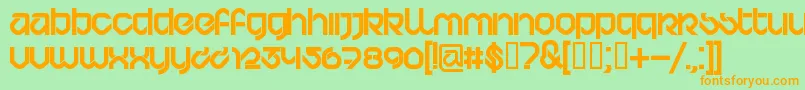 Bdbardus Font – Orange Fonts on Green Background