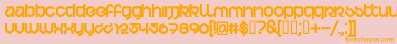 Bdbardus Font – Orange Fonts on Pink Background