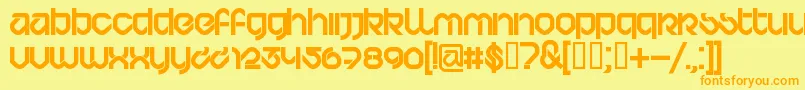 Bdbardus Font – Orange Fonts on Yellow Background