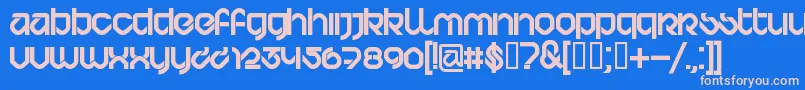 Bdbardus Font – Pink Fonts on Blue Background