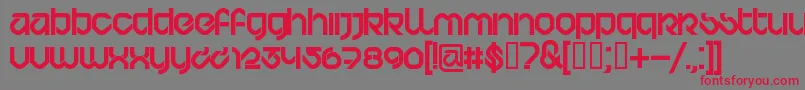 Bdbardus Font – Red Fonts on Gray Background