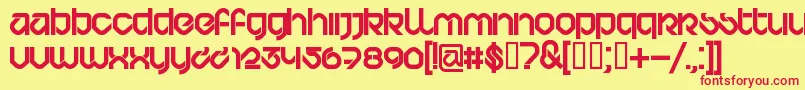 Bdbardus Font – Red Fonts on Yellow Background