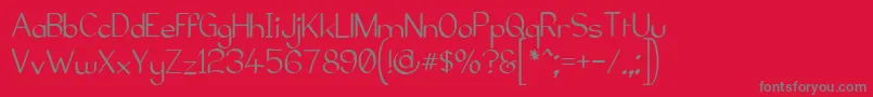 Elfarg98 Font – Gray Fonts on Red Background