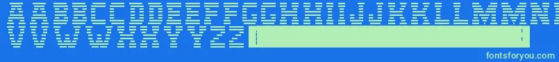 IbmLogo Font – Green Fonts on Blue Background