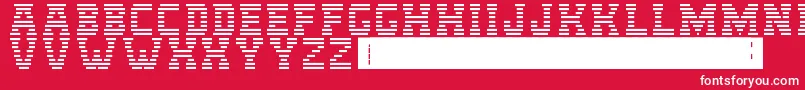 IbmLogo-fontti – valkoiset fontit punaisella taustalla