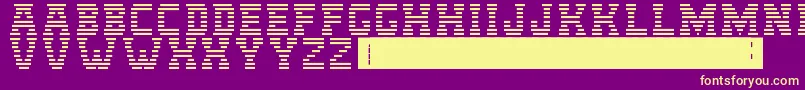 IbmLogo Font – Yellow Fonts on Purple Background