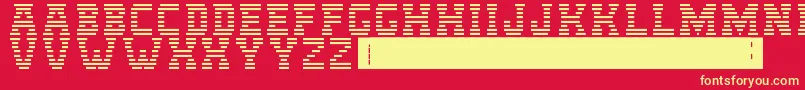 フォントIbmLogo – 黄色の文字、赤い背景