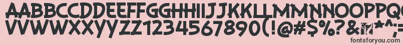PlaysirRegular Font – Black Fonts on Pink Background