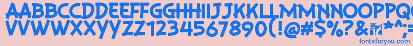 PlaysirRegular-fontti – siniset fontit vaaleanpunaisella taustalla