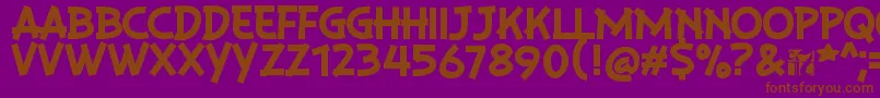 PlaysirRegular-Schriftart – Braune Schriften auf violettem Hintergrund