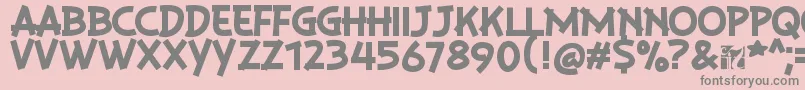 PlaysirRegular Font – Gray Fonts on Pink Background