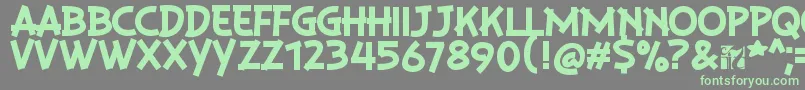 Шрифт PlaysirRegular – зелёные шрифты на сером фоне