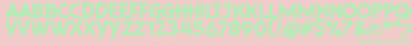 PlaysirRegular Font – Green Fonts on Pink Background