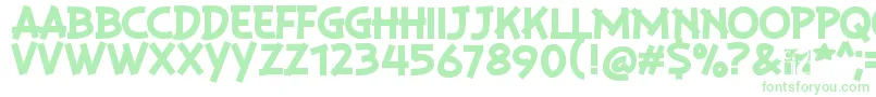 Шрифт PlaysirRegular – зелёные шрифты на белом фоне
