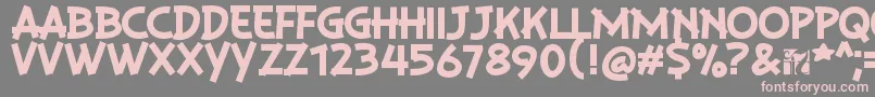 PlaysirRegular-fontti – vaaleanpunaiset fontit harmaalla taustalla
