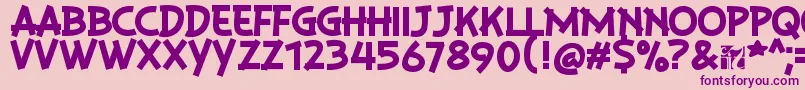 フォントPlaysirRegular – ピンクの背景に紫のフォント