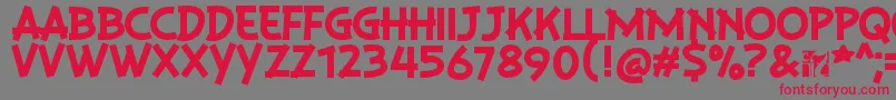 Шрифт PlaysirRegular – красные шрифты на сером фоне